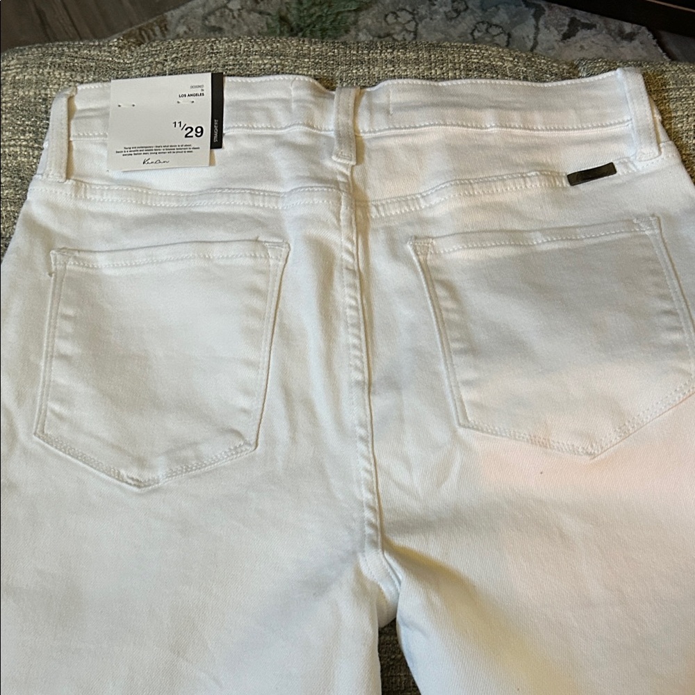 KanCan Straight Fit White Denim Jeans